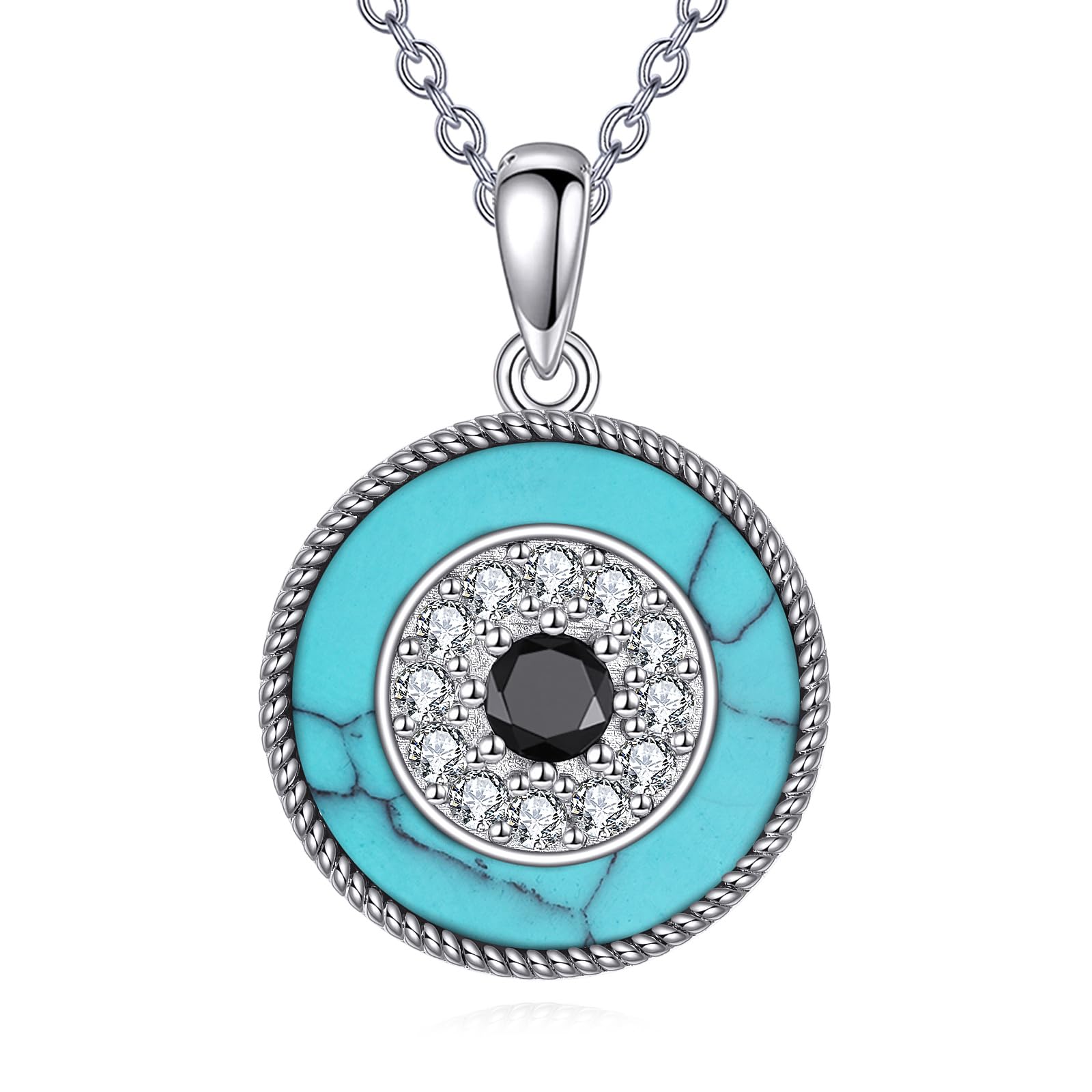 VONALA Evil Eyes Halskette 925 Sterling Silber Anhänger Griegische Schutzkette Glücksamulett Ojo Turco Schmuck Geschenk für Frauen