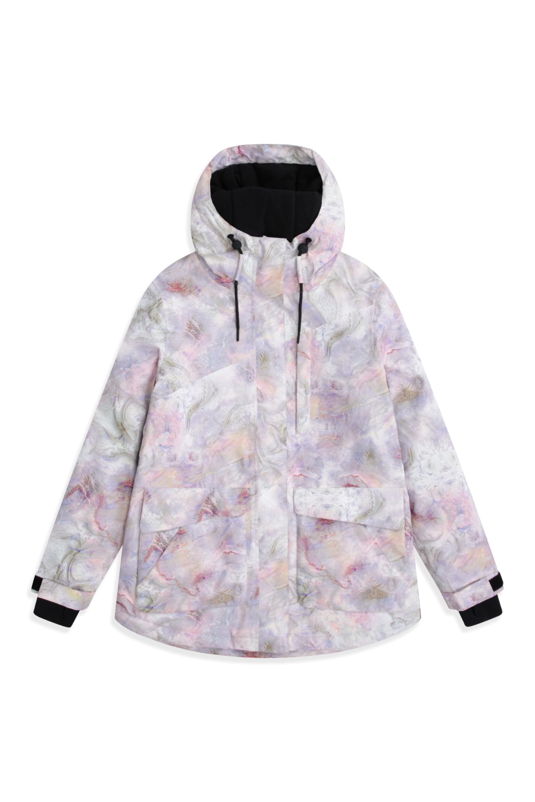 Animal Tignes Printed Womens Snow Jacket - Waterproof Coat with Taped Seams & Padded Insulation, Thermal Tested -20 °C - Winter Skiing, Sports, Walking Pink Women's Size 10
