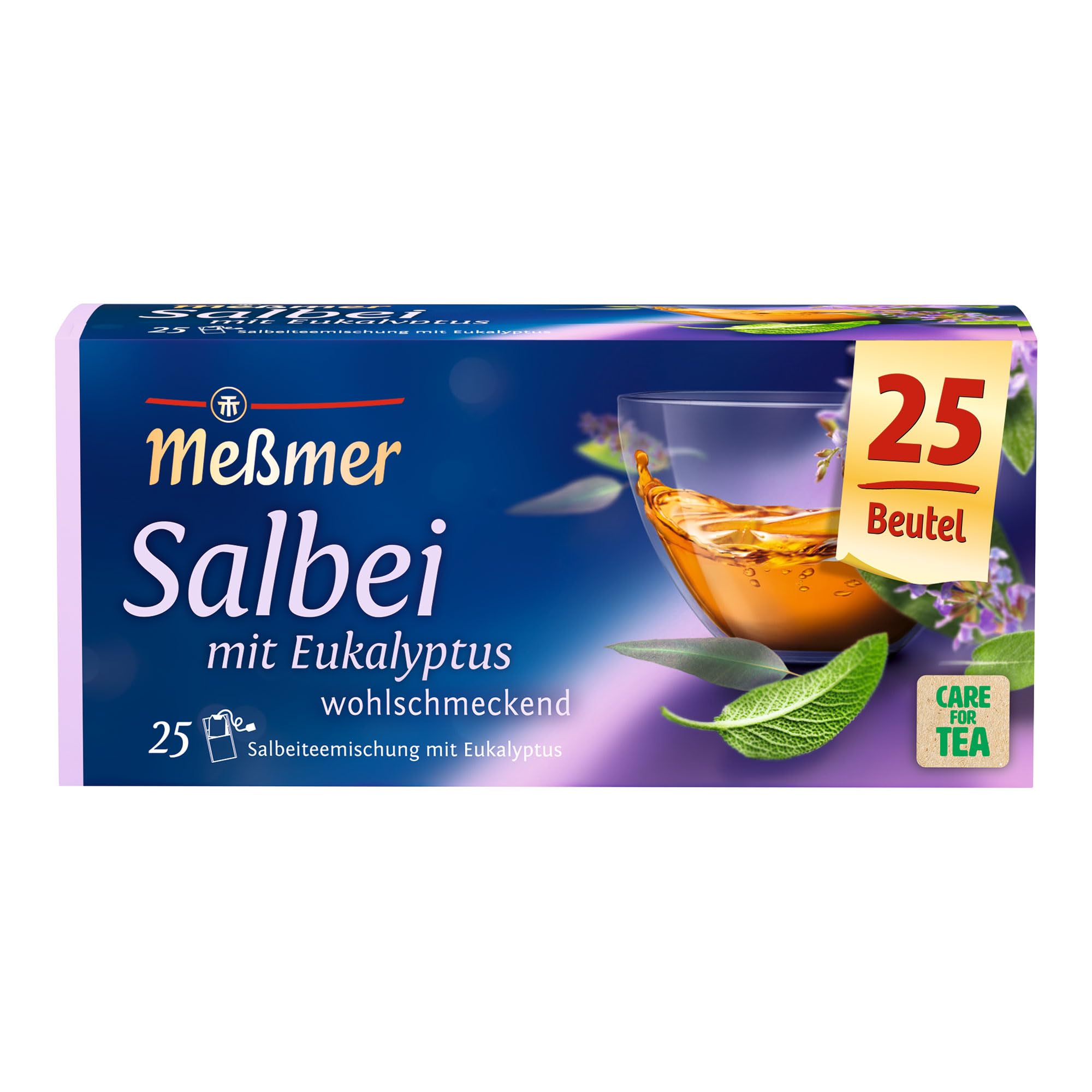 Meßmer Salbeimischung mit Eukalyptus | 25 Teebeutel | Vegan | Glutenfrei | Laktosefrei