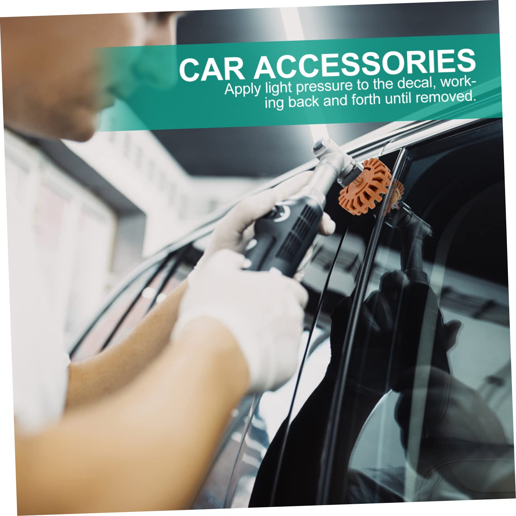 BESTYASH Eraser Wheel for Decal and Adhesive Removal Lightweight Tool for Quick Vinyl Sticker Removal Safe for Paint Durable Construction for Auto Supplies