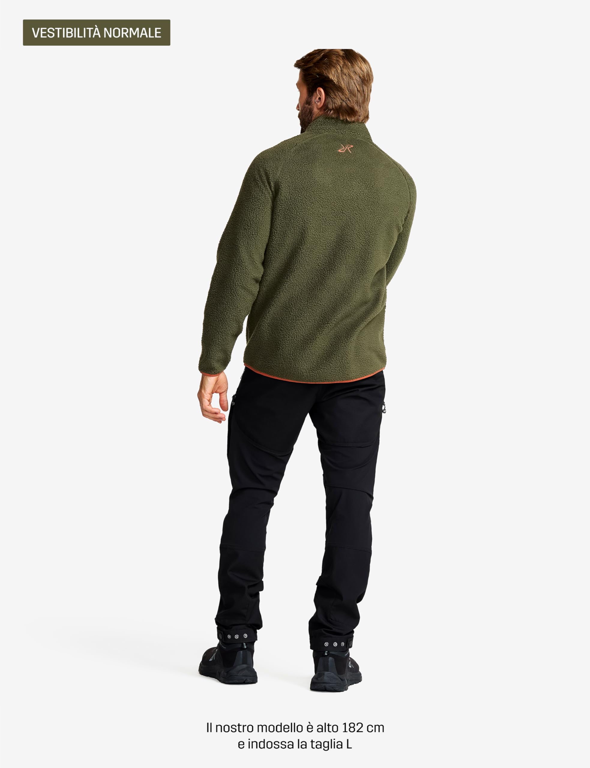 RevolutionRace Canyon Full-Zip Pile Fleece da Uomo, Giacca in Pile da Esterno Perfetta per l'escursionismo