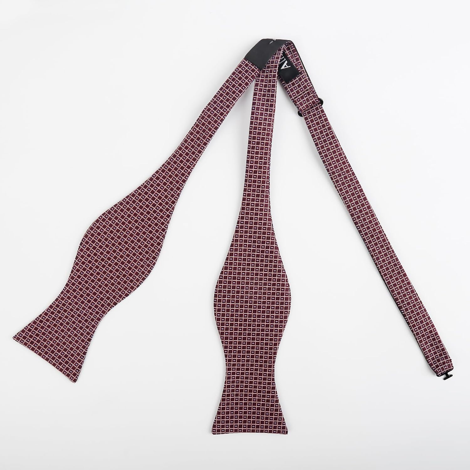 Alizeal Mens 2pcs Self-tied Solid Color/Animal Pattern Bow Tie and Pocket Square Set - Image 3