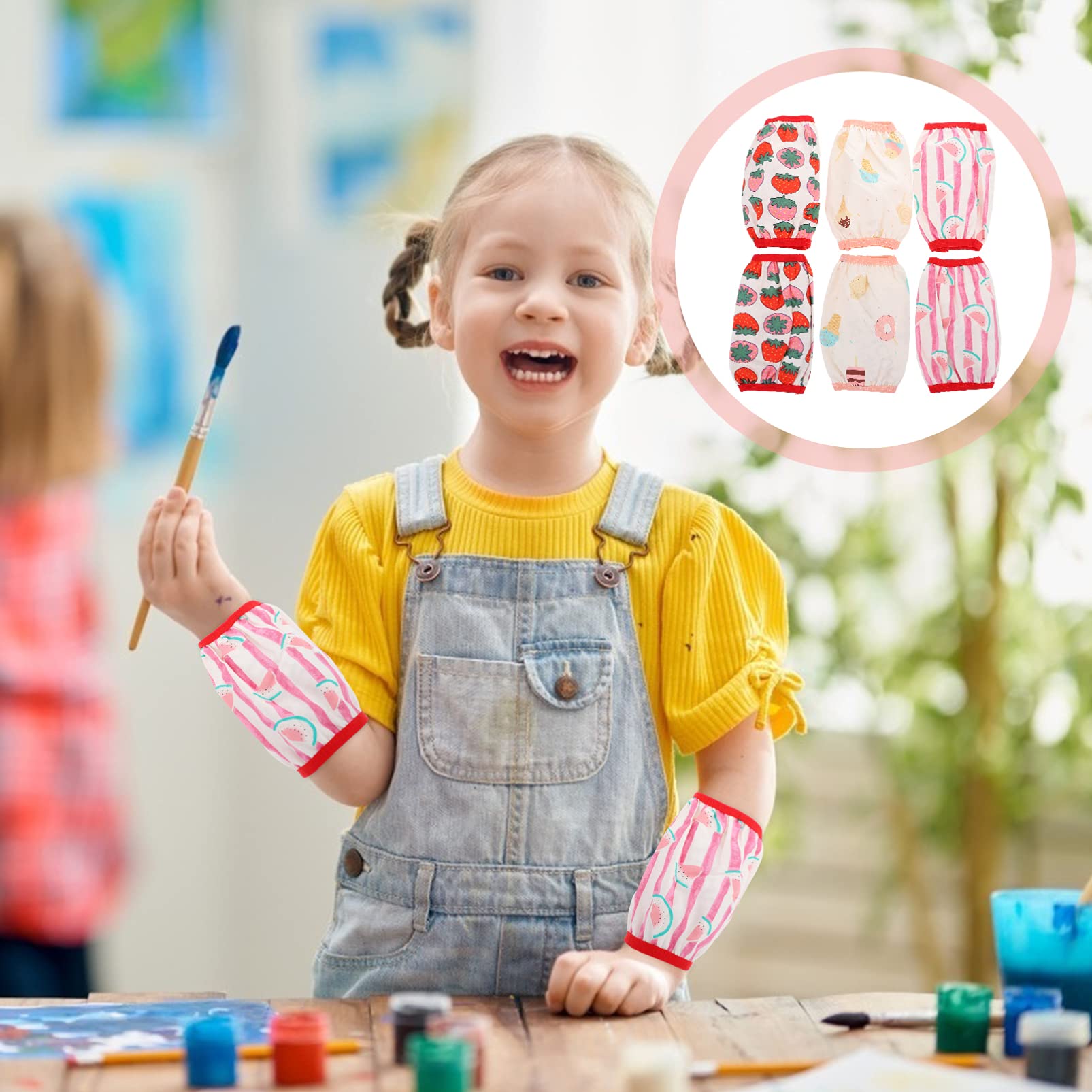 TOYANDONA Wasserdichte Baby Armstulpen Aus Baumwolle Mit Cartoon Früchtemuster Schützende Ärmel Für Spielen Und Outdoor Aktivitäten