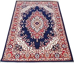 Mahi Carpet Soft Traditional Regular Carpets for Living Room 5 Feet x 7 Feet (150 x 200 Cm) Blue Colour