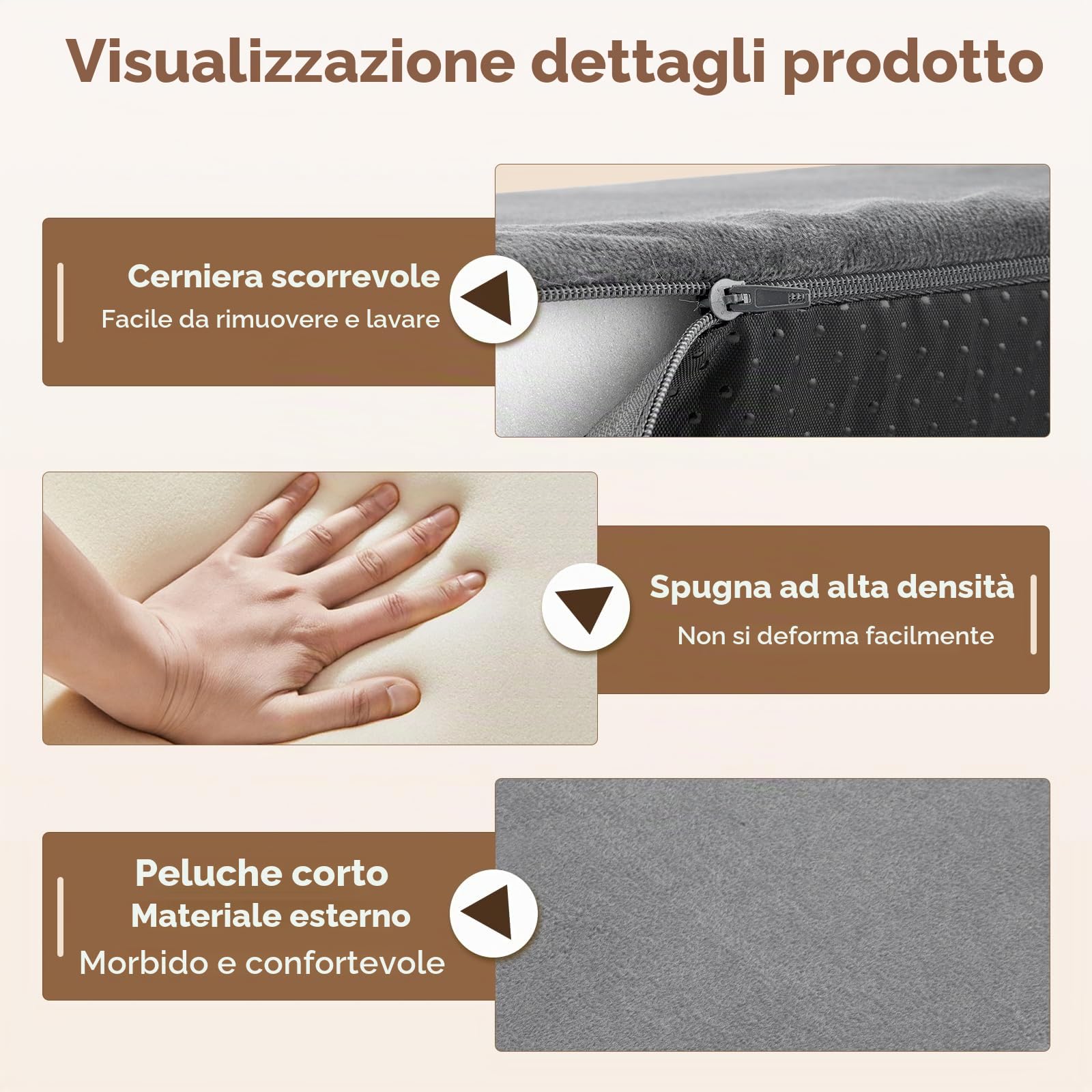 Poggiapiedi per sotto la scrivania in ufficio, poggiapiedi regolabile in 3 altezze, 15/27/45 cm, poggiapiedi ergonomico con rivestimento lavabile, per sedia da ufficio e da gioco, grigio