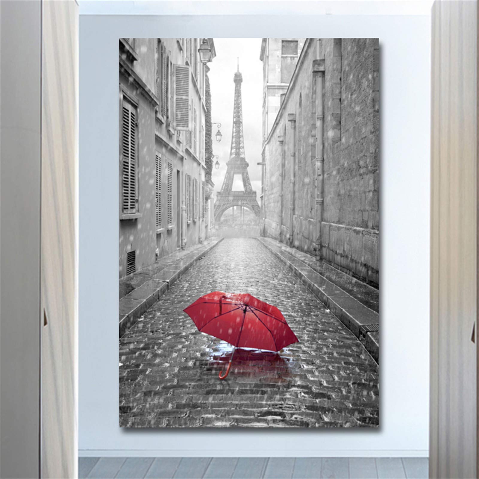 Broderie Diamant Tour Eiffel Point de Croix Grand Format Mosaïque Strass Carré
