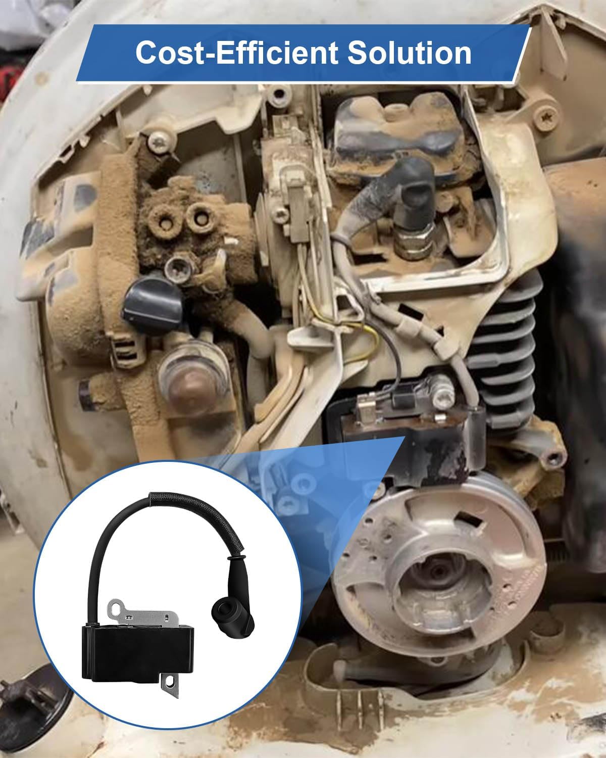 Ignition Coil Fit for STIHL BR800 Magnum Backpack Blower Replace 4283 400 1301, Blower Ignition Coil