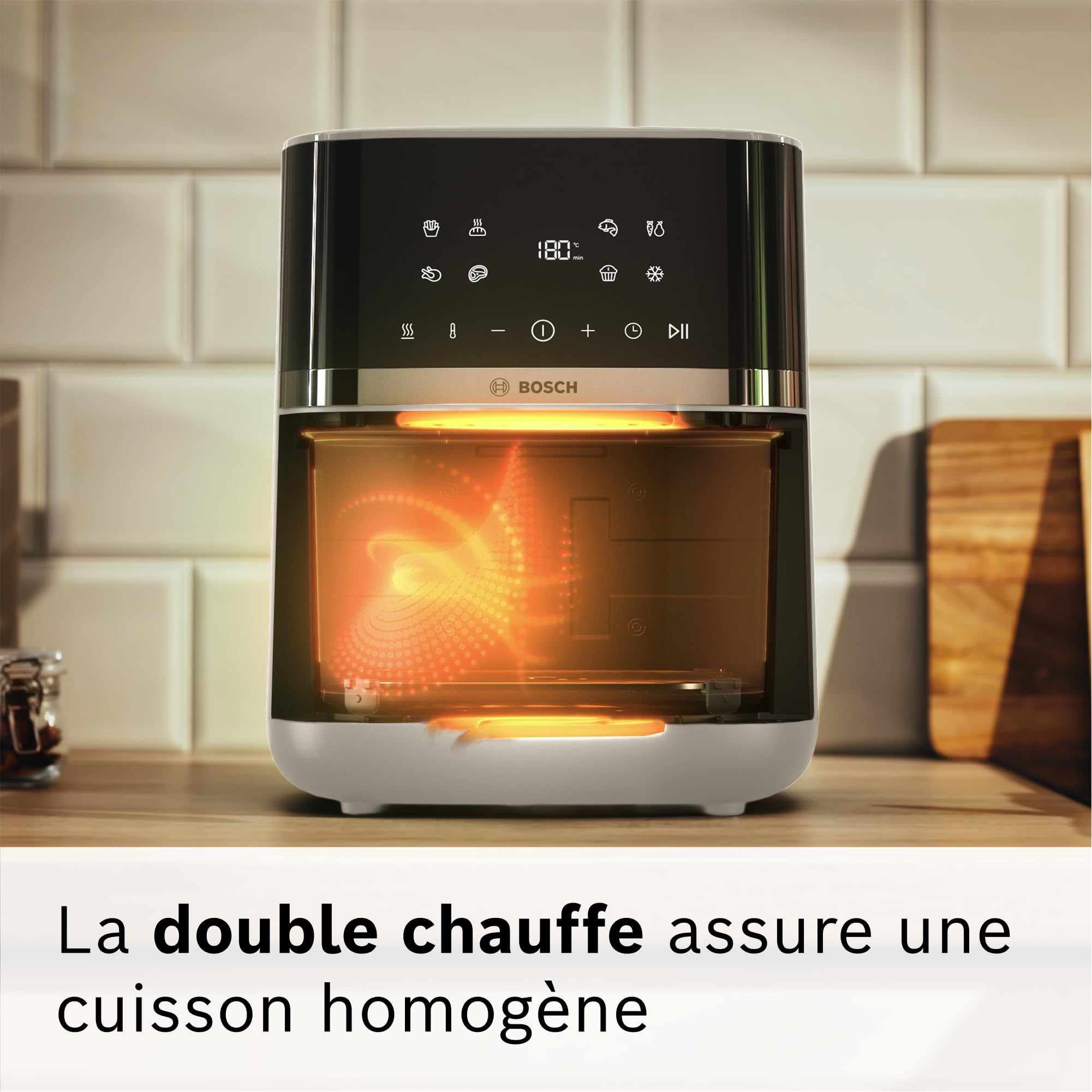 Bosch MAF462C0 Série 4 - Friteuse sans huile XL, Nettoyage facile et rapide