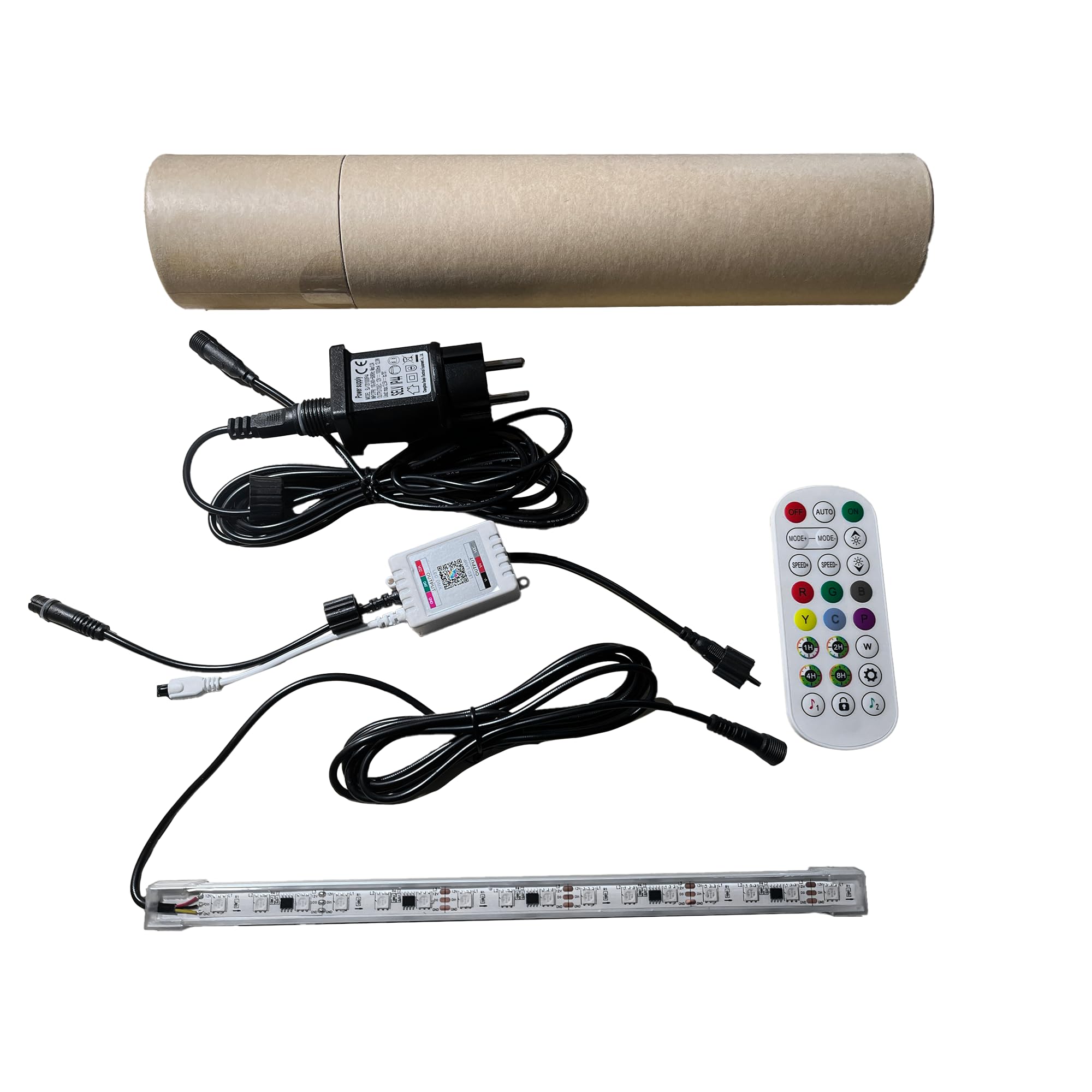 Köhko Tira de iluminación LED multicolor 60 cm impermeable para cascada 60 cm multicolor