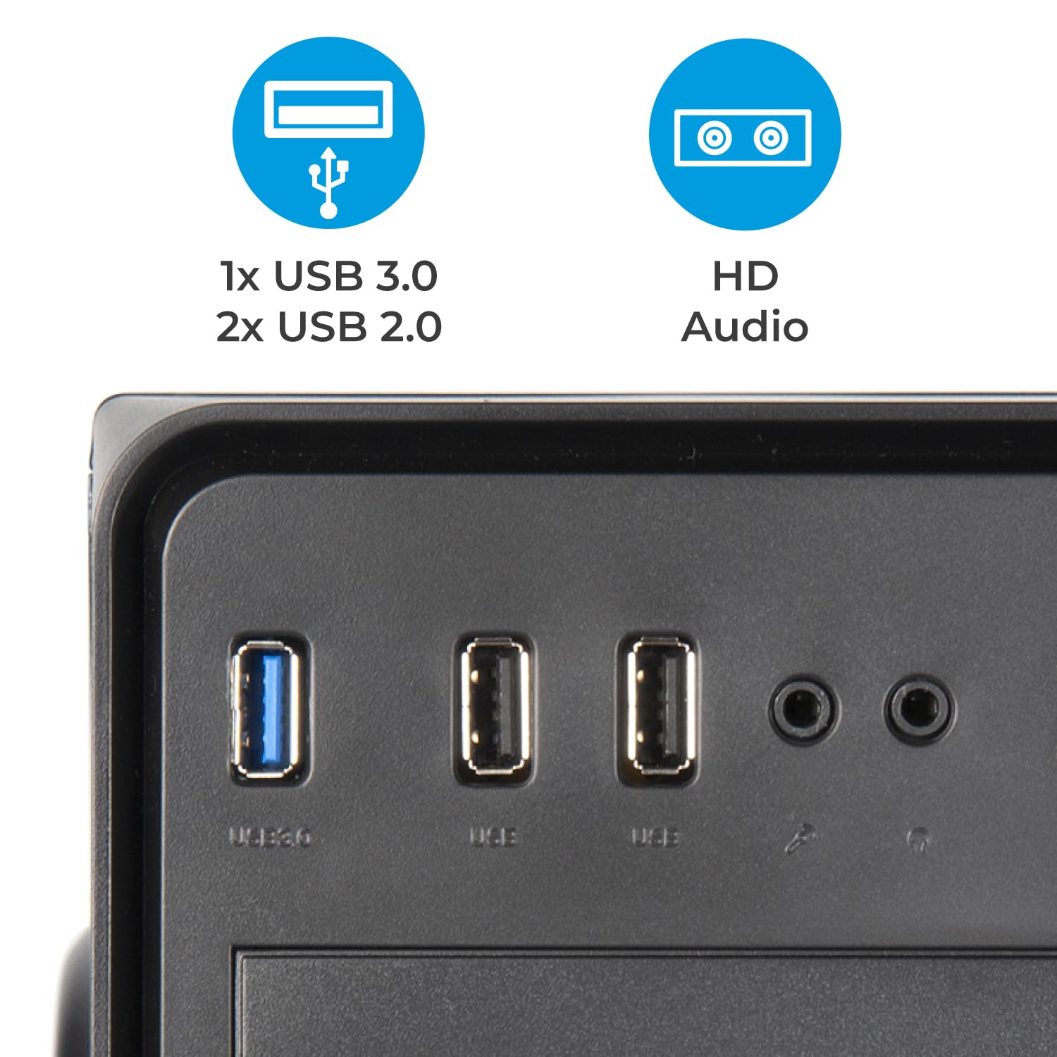 VulTech VCO-A2699 Case ATX senza Alimentatore, Computer Case compatto, Compatibile con MicroATX 1x USB 3.0, 2x USB 2.0, colore nero