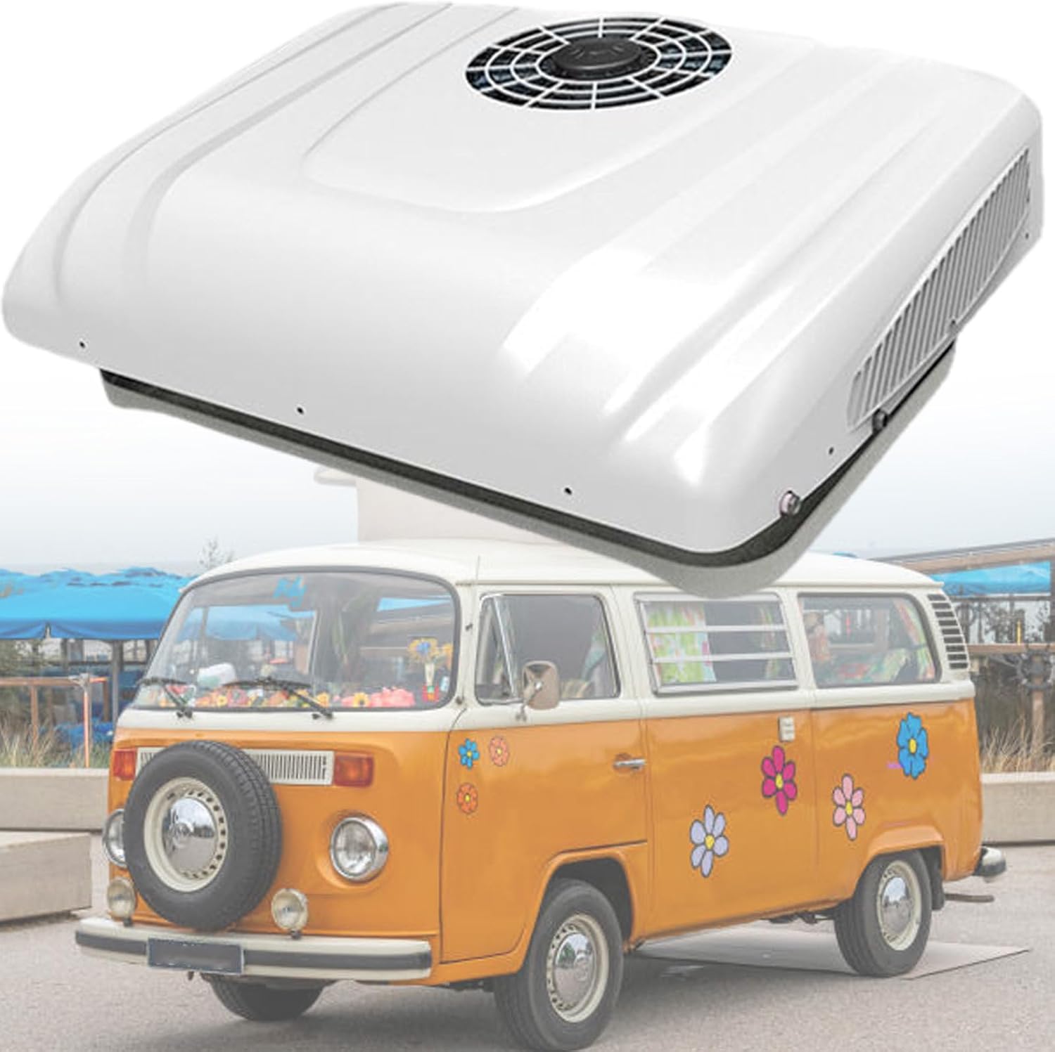 Rv Rooftop Dc Unit Campervan Air Conditioner 12 V 24 V,Rapid Cooling,12000 Btu Electric Parking Air Conditioning Ac Unit,for Truck Trailer Fifth Wheel Cart Motorhome,24V