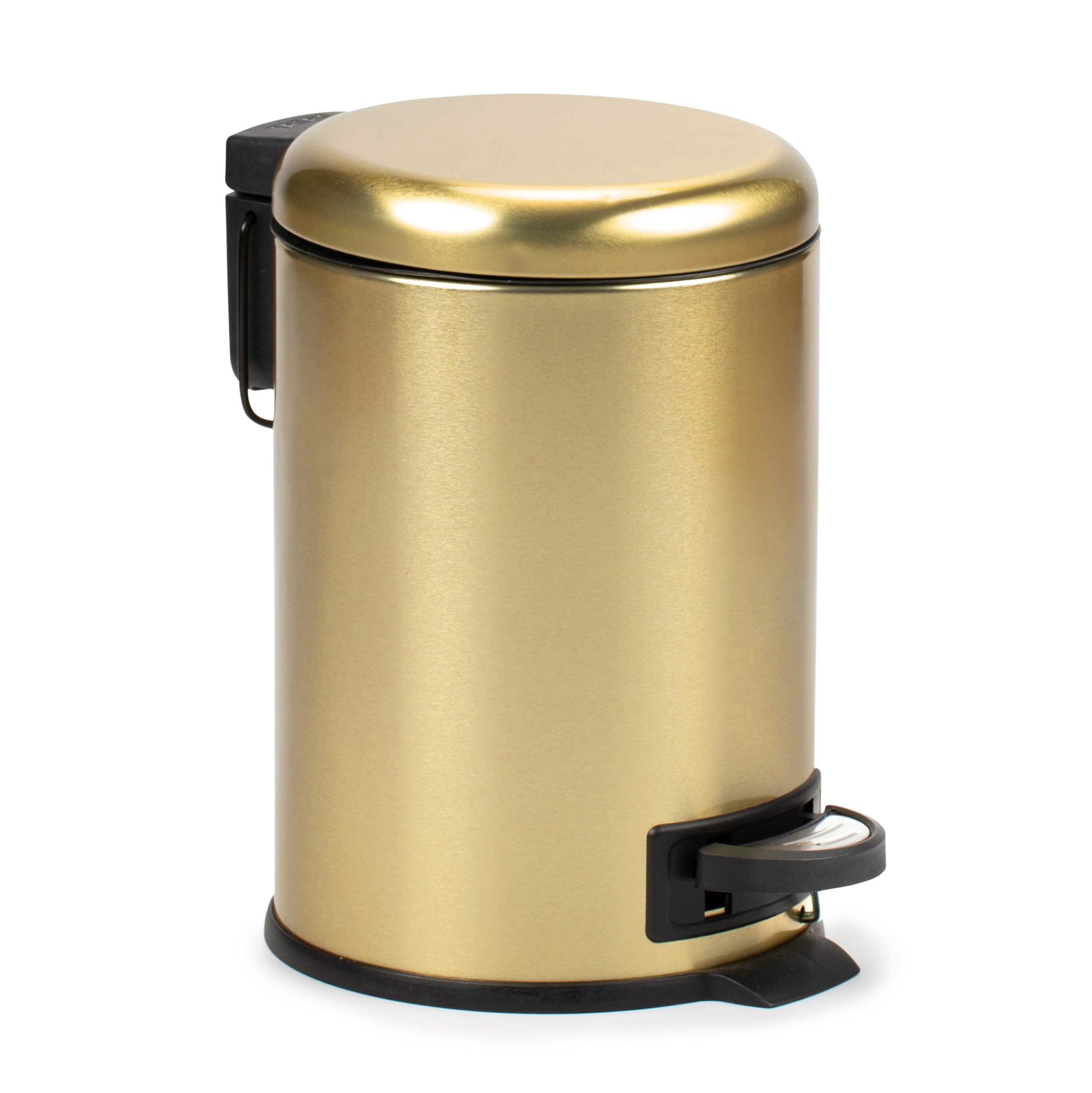 TATAY 3L Pedal Bathroom Bin, Gold, 17.5 x 22.5 x 25 cm