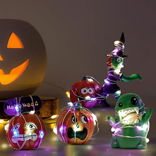 Miniatura 5 de Figura de decoración de fantasma de calabaza de bruja de Halloween, decoración de Halloween, decoración de fiesta de otoño, estatua del hogar,