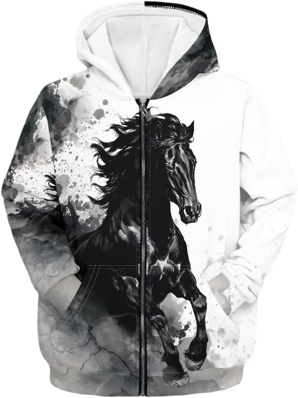 Kids Zip Up Hoodies Long Sleeve Casual Elastic Sweatshirt Fleece Warm Fall Winter Jacket Soft Loose Comfort Tops