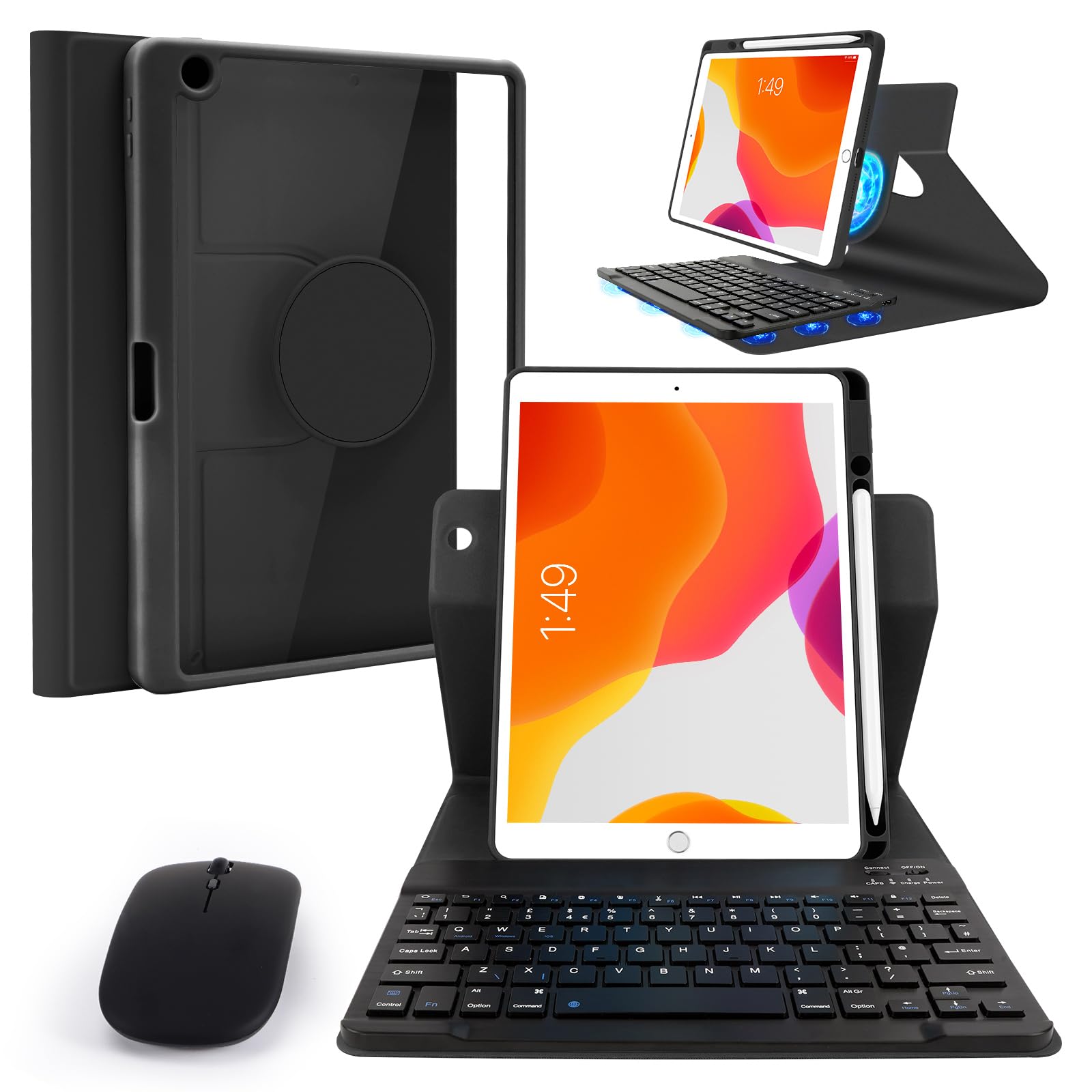 Mobiq iPad 10.9 inch 2022 Toetsenbord Case Lichtblauw