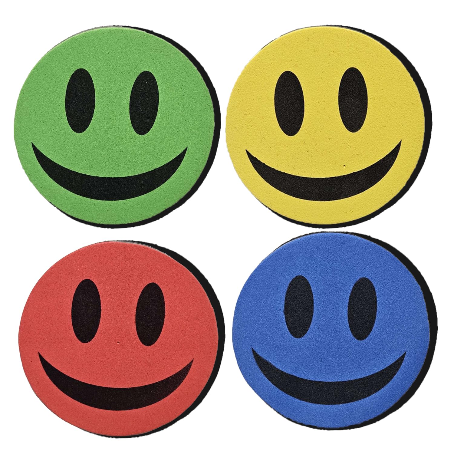 ProBytes Magnetic Dry Wipe Whiteboard Eraser 4 Pack, Lightweight Fun Character Duster, Board, Ceramic, Porcelain, Melamine