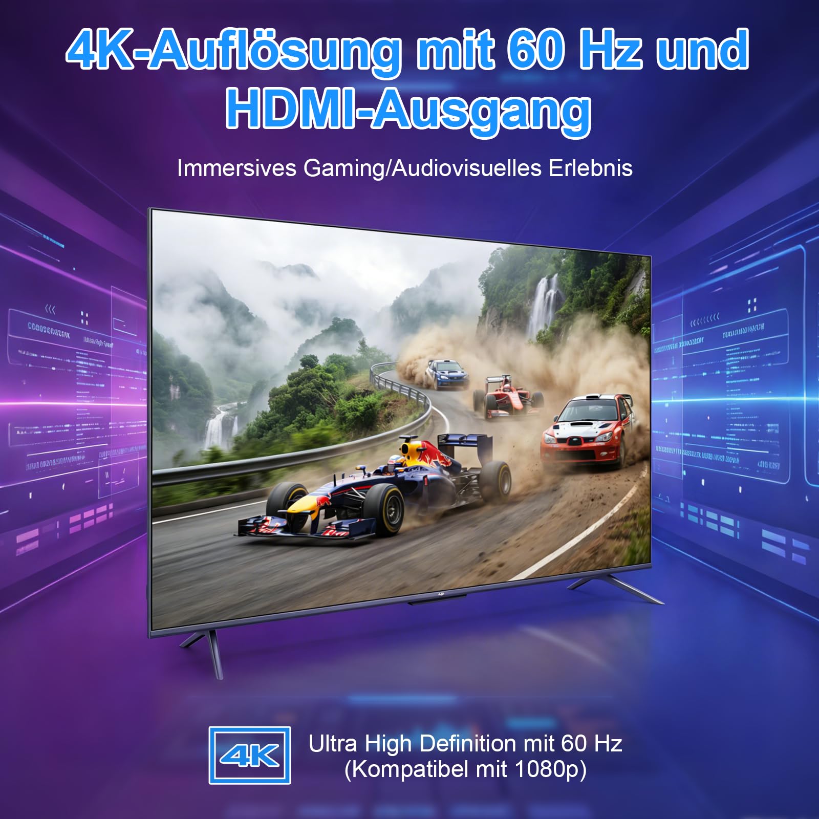 HDMI ARC Audio Extractor 4K 60Hz HDMI Optisch Adapter auf 3.5MM Converter Splitter, 192 KHz DAC Digital Analog Wandler, SPDIF TOSLINK Optical und 3,5MM Stereo-Audioausgang Unterstützt LPCM 7.1/DTS/DSD