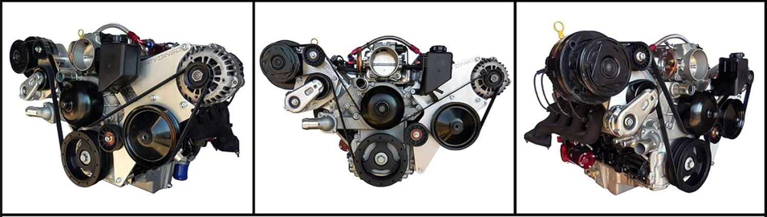 Dirty Dingo LS1 Corvette Style - Camaro Spacing Alt-PS & R4 A/C Combo Bracket Kit