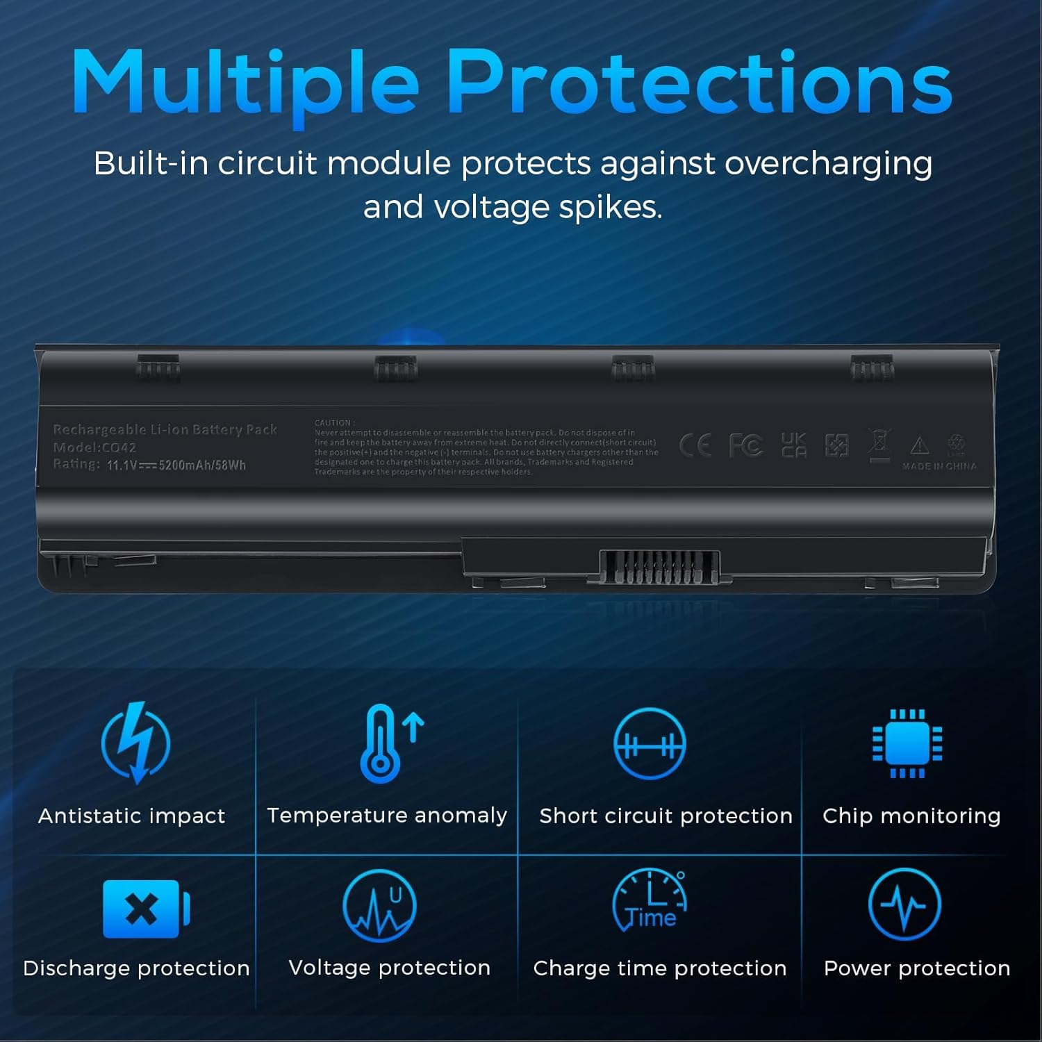 593553-001 MU06 Laptop Battery for HP CQ32 CQ42 CQ43 CQ56 CQ56Z CQ57 CQ62 CQ62Z CQ72 CQ630 Notebook PC