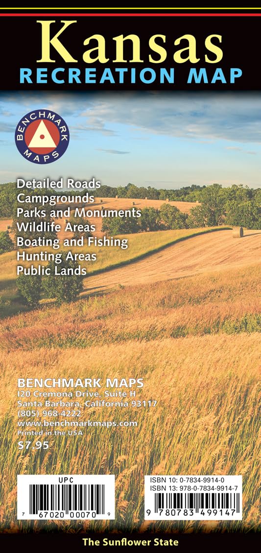 Kansas, The Sunflower State, Recreation Map, 2015 Edition (Benchmark)