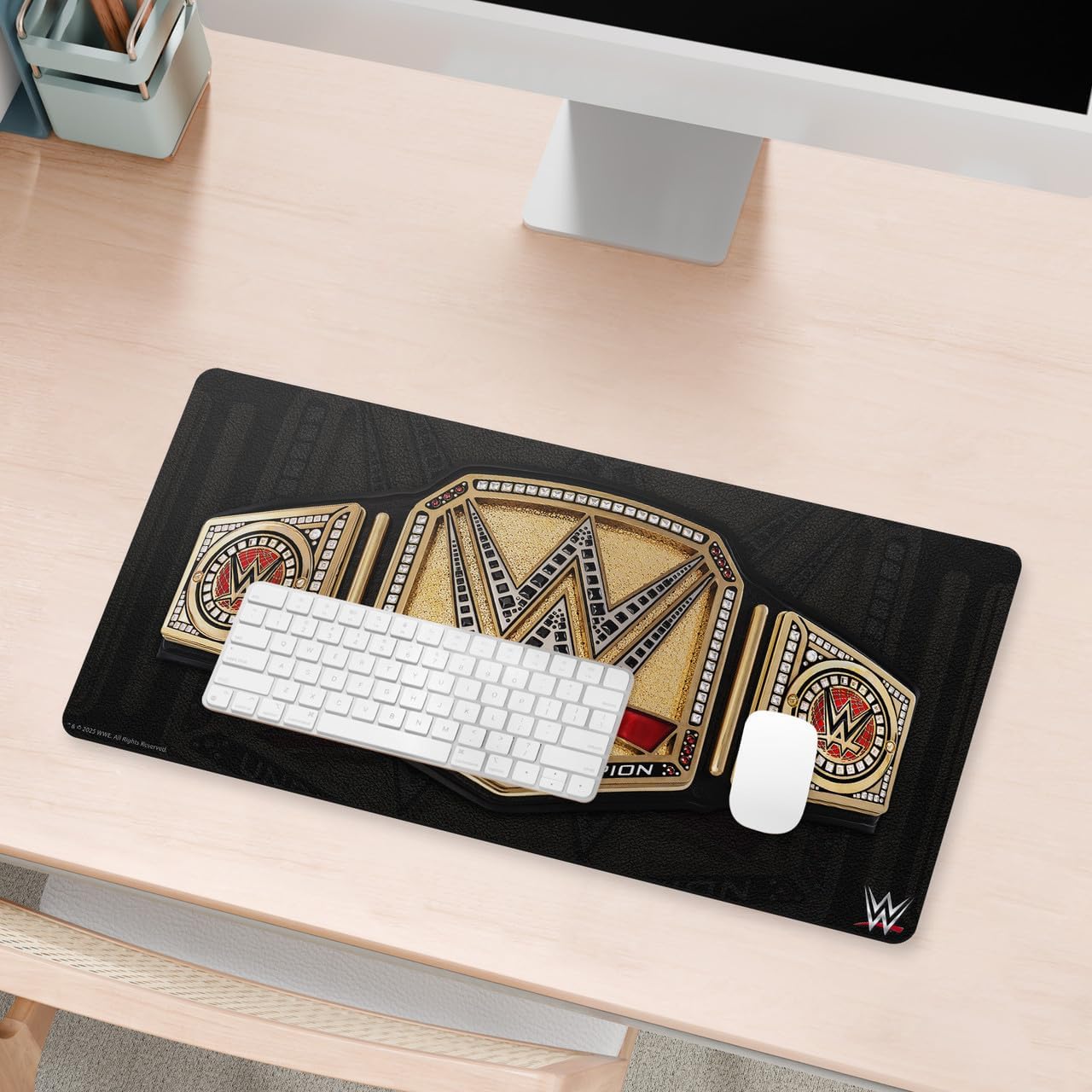 Head Case Designs Officially Licensed WWE Undisputed Championship Title Belts 23.62 x 11.81 x 0.12 inches (600 x 300 mm) - L Gaming Office Desk PC Keyboard Mouse Mat Pad - Image 4