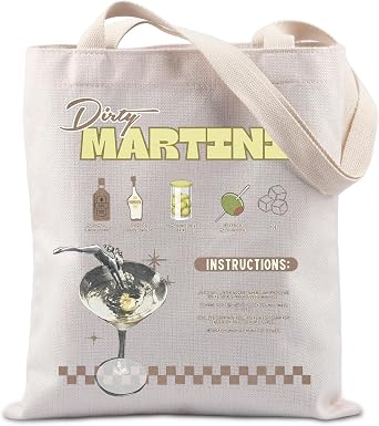 Lywjyb Birdgot Cocktail Tote Bag Dirty Martini Gift Bachelorette Party Gift Cocktail Drinking Club Merch