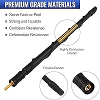 Vista 2 de VOFONO Antena de 13 pulgadas para Toyota Tundra Tacoma FJ Cruiser 1995-2021, nueva antena de goma flexible en espiral de repuesto Tundra 2014-2021