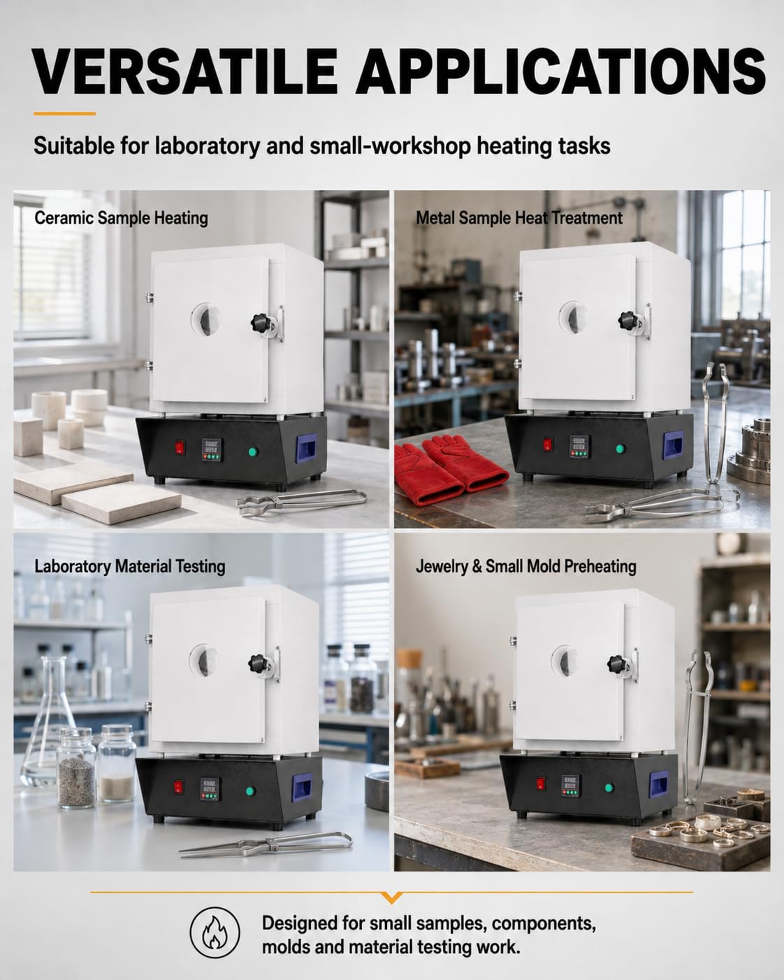 Horno De Fundición De Joyería 1500w, Horno Mufla Eléctrico 1150°C/2102°F con Controlador Digital Pid Y Ventana De Observación, para Fundición De Cera, Cerámica Y Fusión De Vidrio