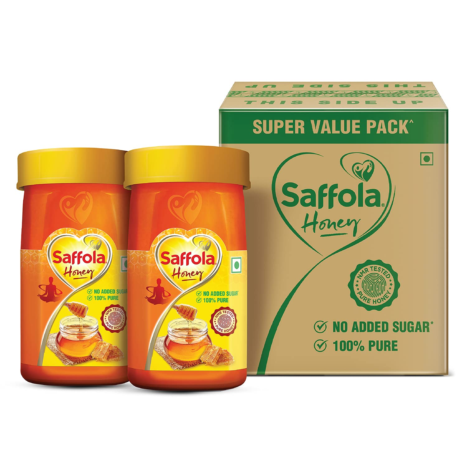 Saffola Honey, 100% Pure Honey, NRM Tested, No sugar adulteration, Natural Immunity booster, 600g