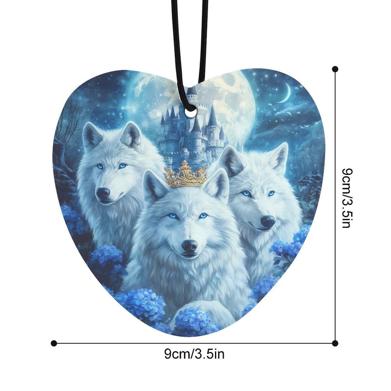 Wolf King Flower Car Air Freshener Hanging Aromatherapy Tablets for Car Accessories Love form