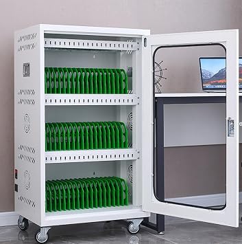 Wall-Mounted Phone Storage Box,Portable Charging Mobile Phone Cabinet,Secure Phone Cabinet,Rechargeable,with Four Wheels,12-bits