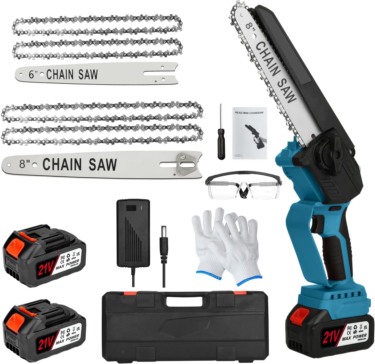 2-in-1 Akku-Hochentaster Mit Teleskopstange - Kabellose Astsäge Bis 4,5m Höhe