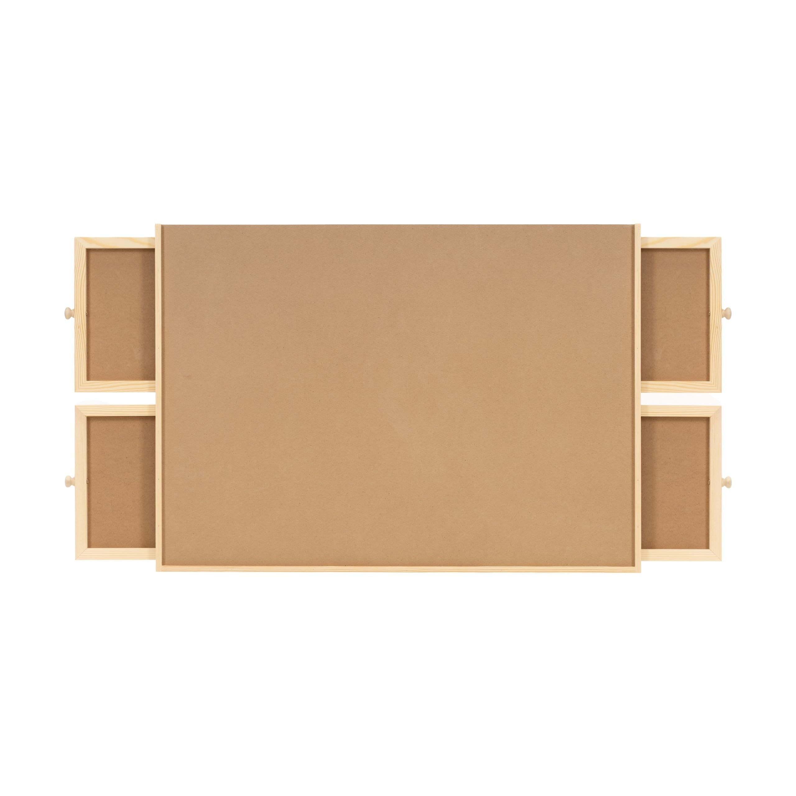 Puzzle base 1000 piezas de madera organizador de rompecabezas con 4 cajones giratorio con película protectora para rompecabezas ayuda a clasificar superficie lisa para adultos familia hobby SPRINGOS