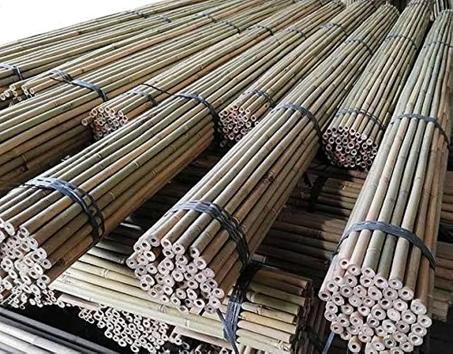 TCLPVC Bamboo Sticks for Roots, Round Bamboo Stake Canes Flowers Climbing Aid, Home and Garden (6FT, Pack of 20)-image-1