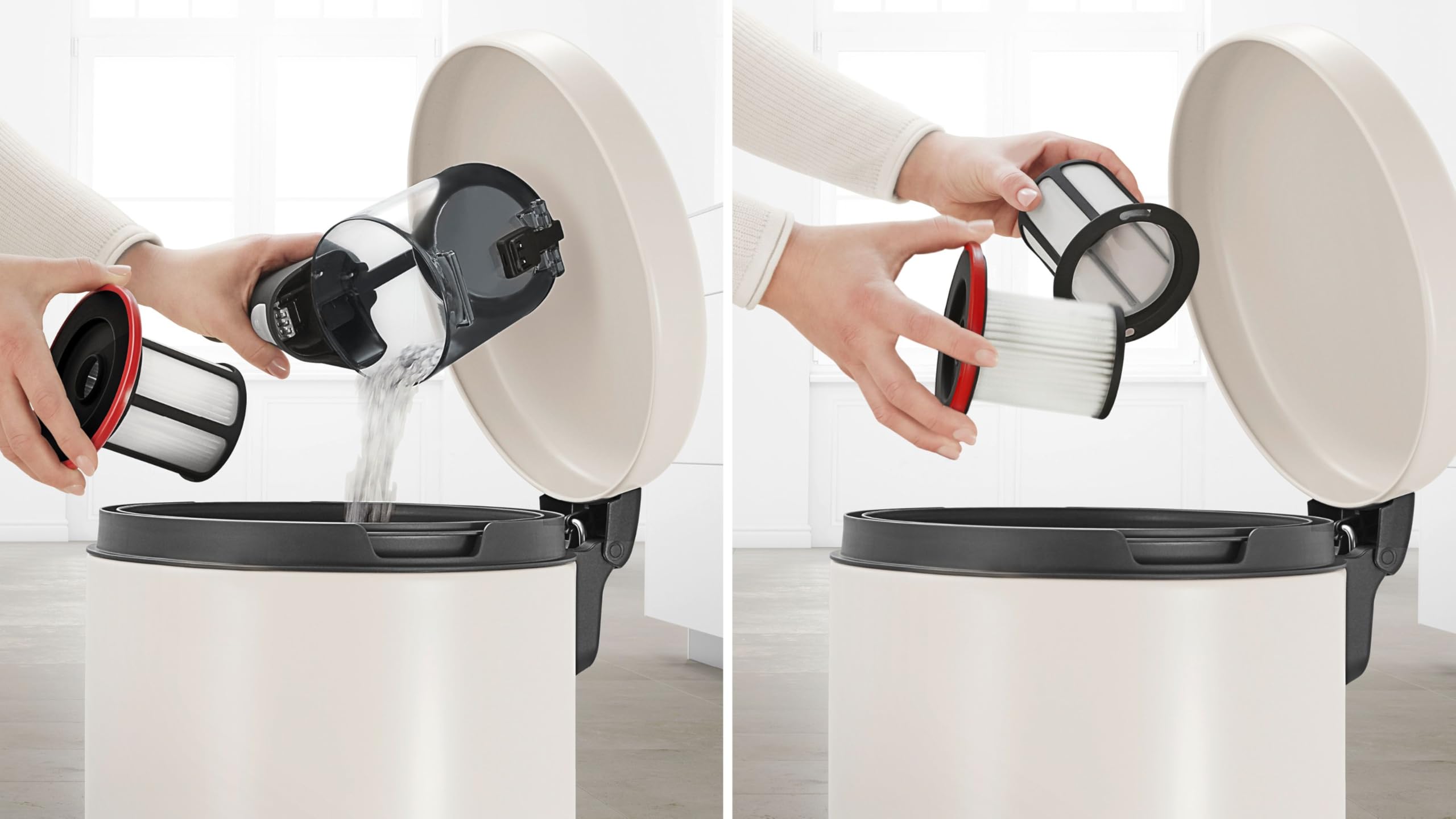 Bosch Unlimited Serie | 6 - Scopa Elettrica Ricaricabile, Aspirapolvere Multifunzione senza Fili e senza Sacco, 18V, Bianco