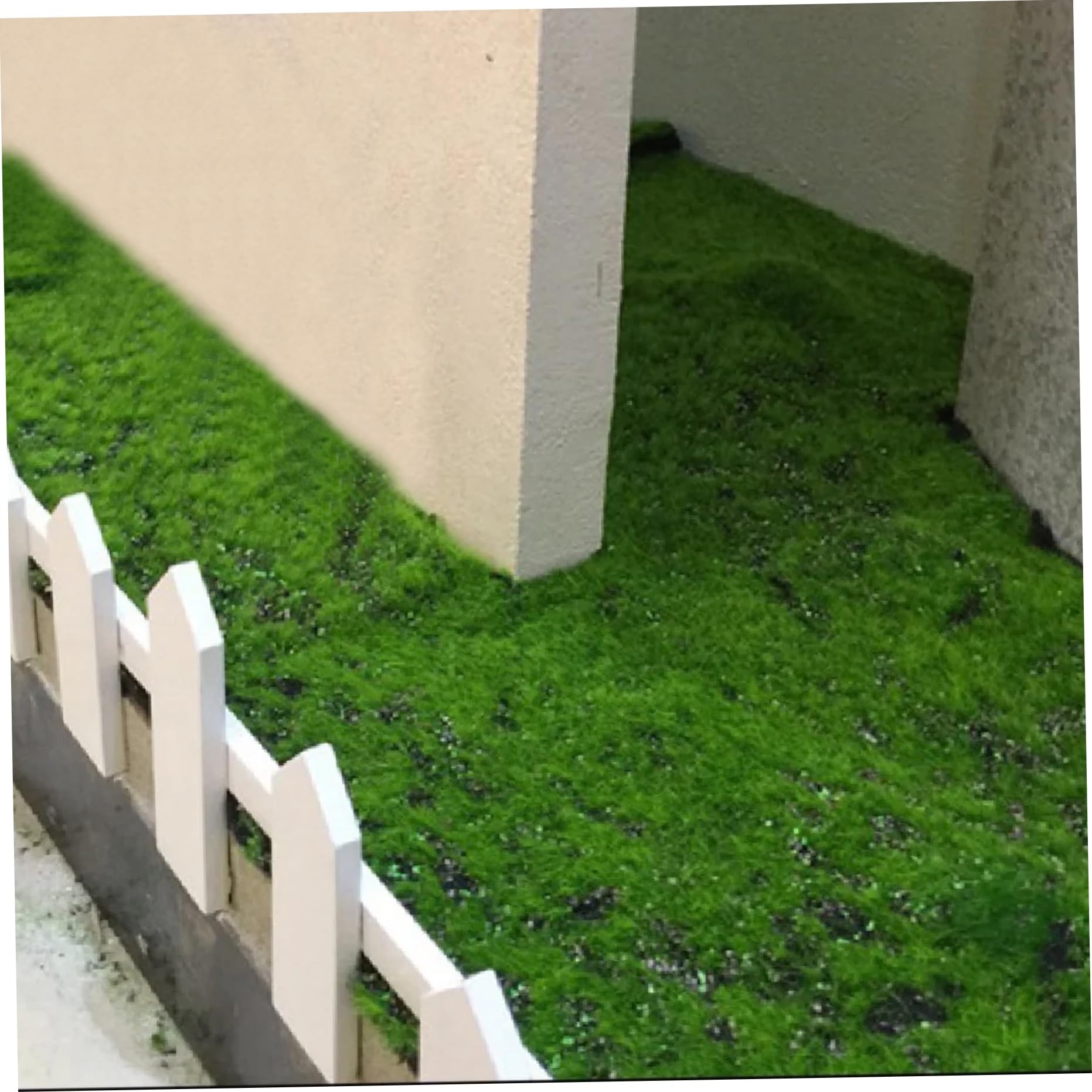 Tapis en Mousse Artificiel, Tapis de Mousse, Couverture en Faux Faux coupé, de Bricolage antidérapant pour Le Patio Jardin Maison / 39x39 Pouces