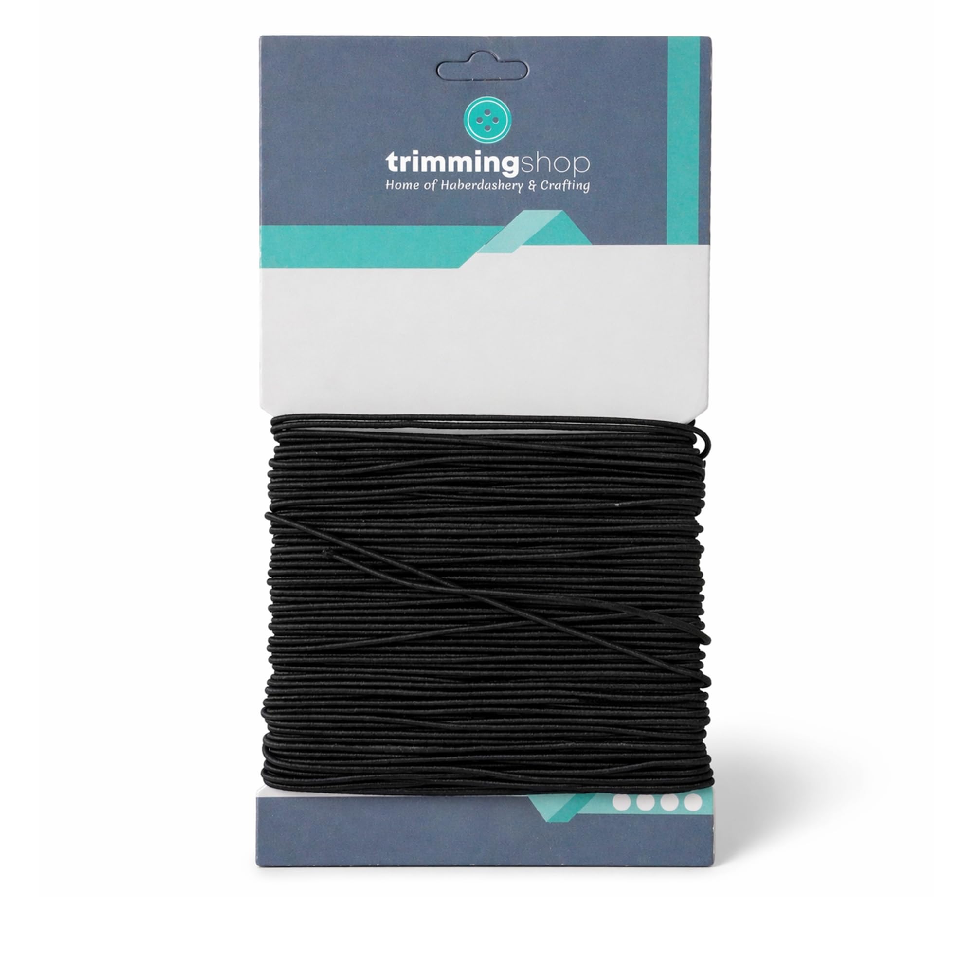 Trimming Shop Black 2Mm Round Elastic Band, Stretchy Elastic String Beading Cord Thread Rope For Diy Projects Sewing Accessories, Crafts, Jewellery Stringing, 10 Metres