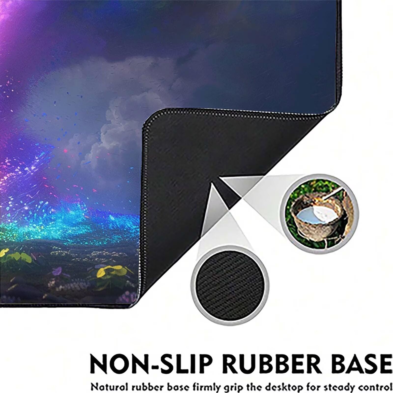 Alfombrilla Gaming Iluminación (1500 x 800 mm)Alfombrilla Ratón AzulImpermeable Base de Goma Antideslizante con Bordes Cosidos Alfombrilla Alta Precisión Escritorio Para Oficina, Regalo Hombres 9-1
