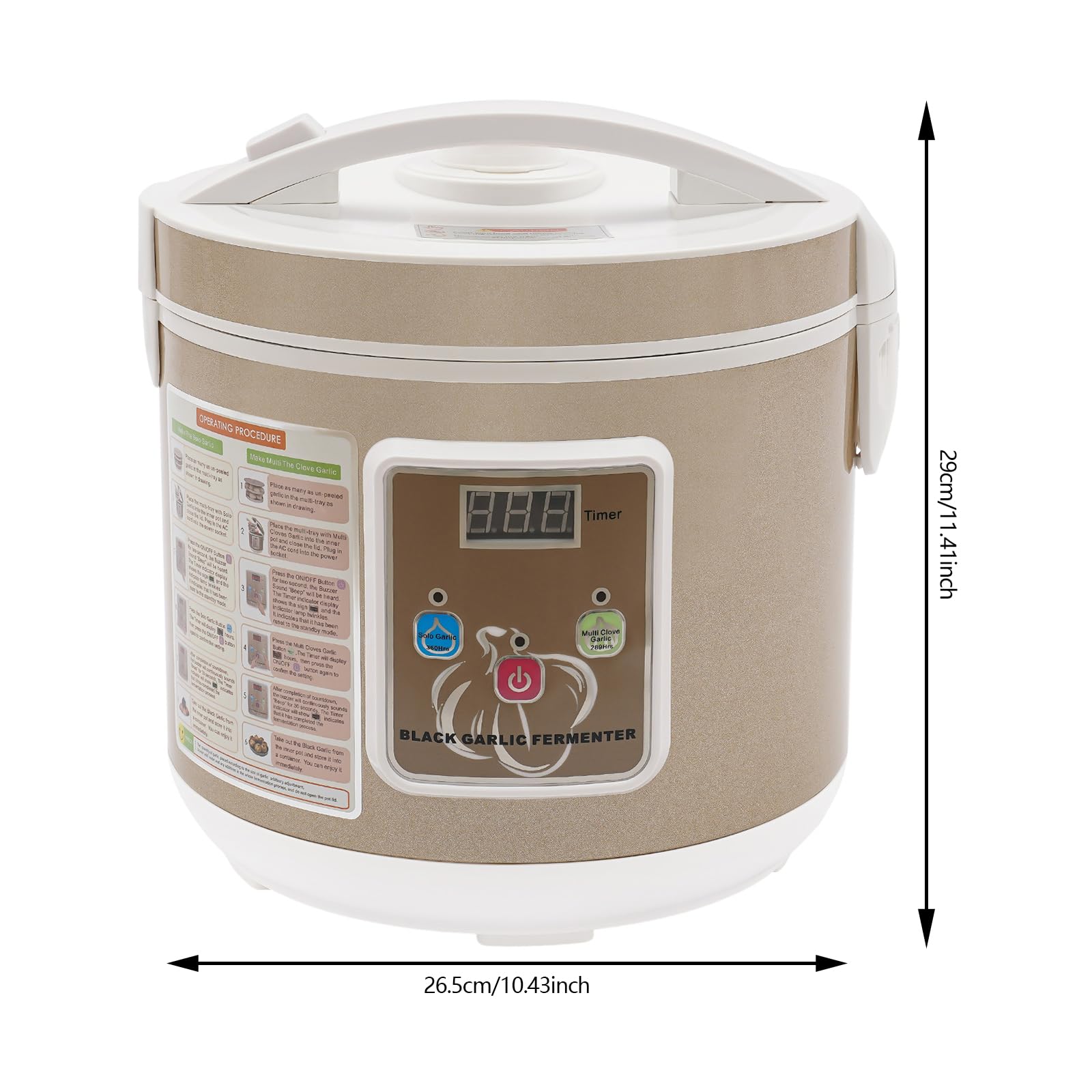 Fermentadora de ajo negro 5 litros - Yogurtera y fermentos para kimchi, natto, vino, vinagre