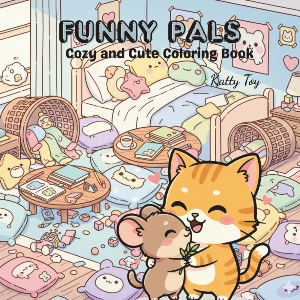 Funny Pals: Cozy and Cute Coloring Book