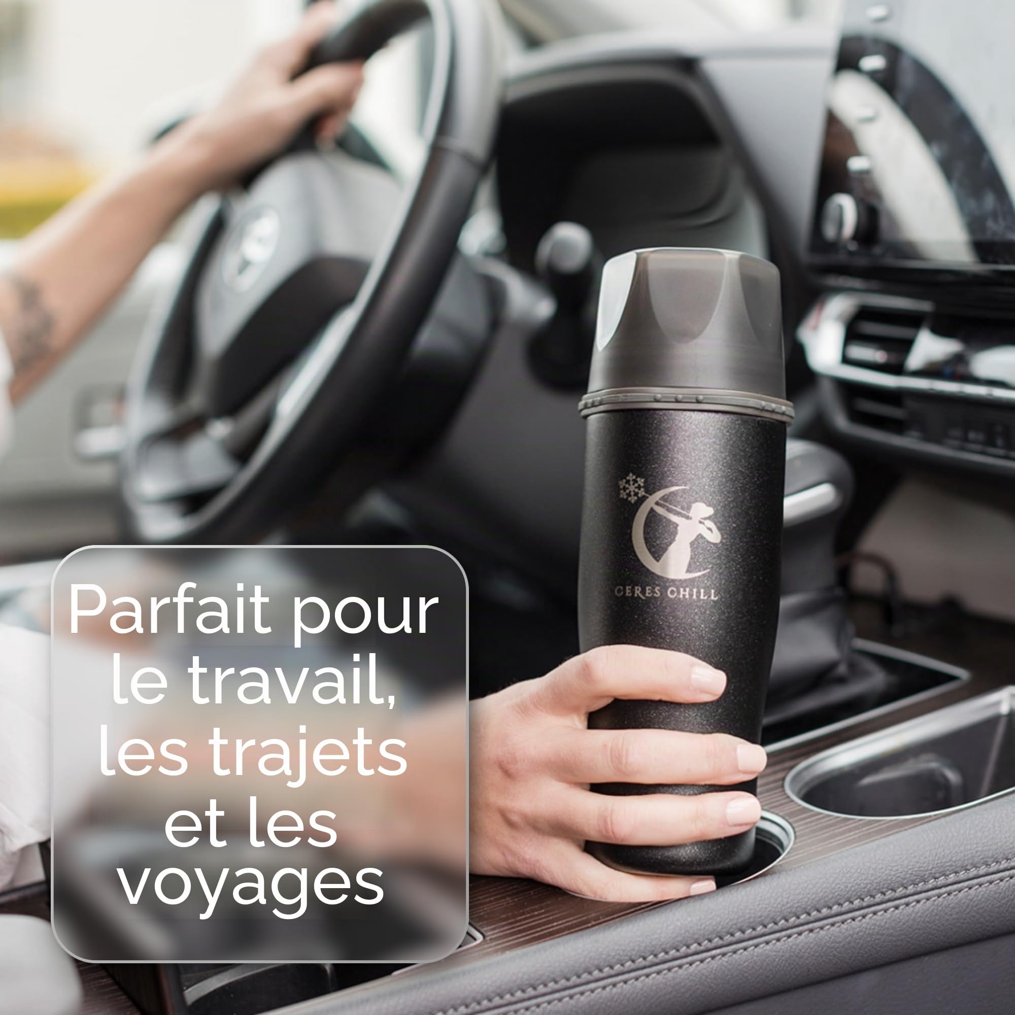 Ceres CHILL Demigoddess Mini refroidisseur et chauffe-lait maternel – 170 à 473,6 g – Refroidisseur de lait maternel portable, stockage et biberon pour voyage, travail ou en déplacement – Récipient