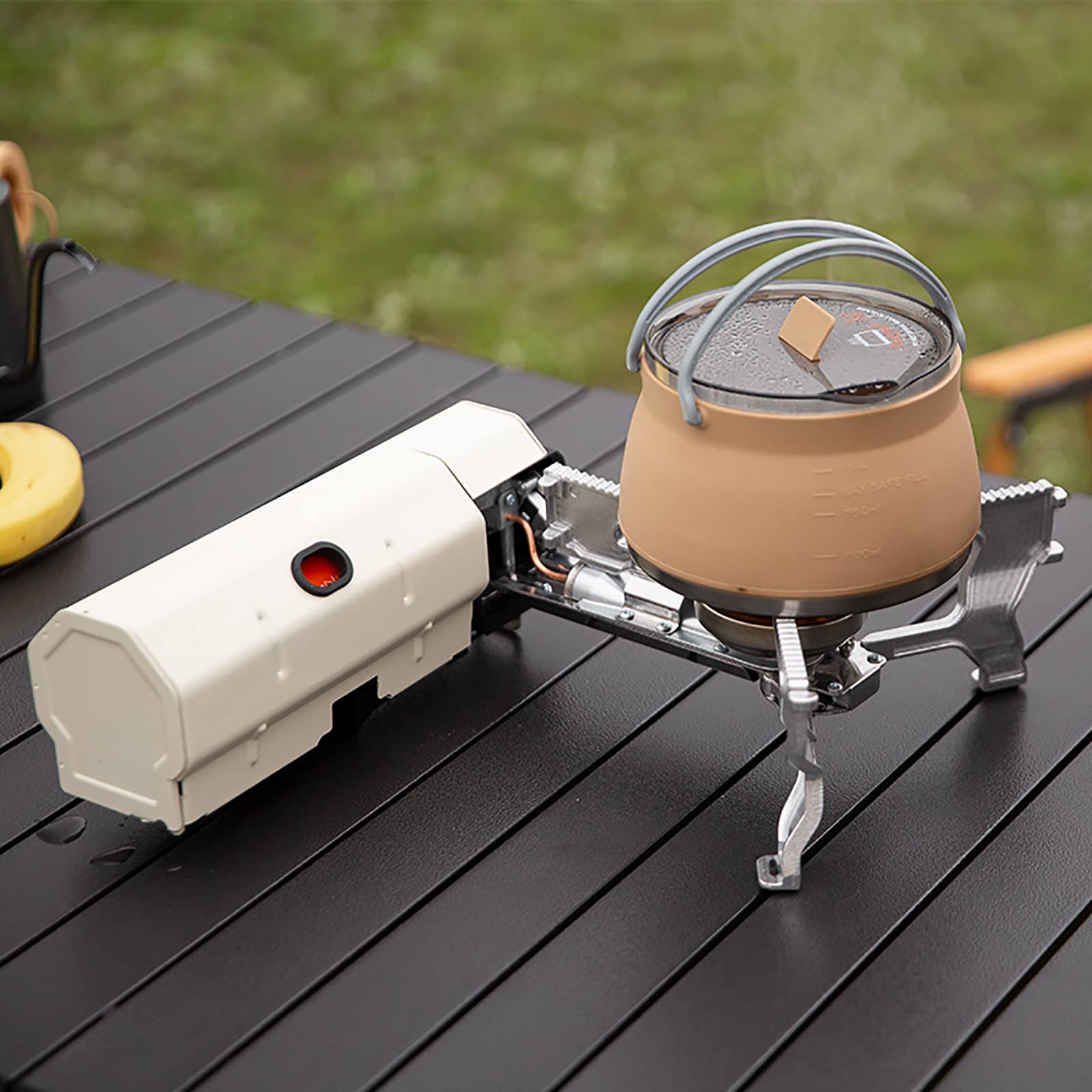 2600W Camping Gaskocher Ultralight Tragbar Outdoor Kompakt Gas Herd Campingkocher Mini Gaskocher Campingkocher für Camping Wandern Picknick Trekking BBQ