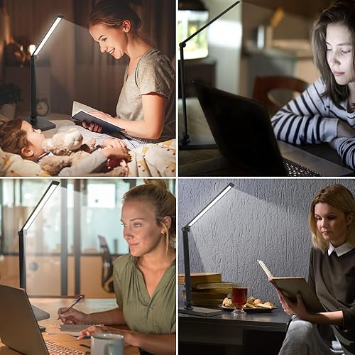 Miniatura 6 de Lámpara de escritorio recargable, lámparas de escritorio LED, lámparas de escritorio táctiles para oficina en casa, lámpara de escritorio para