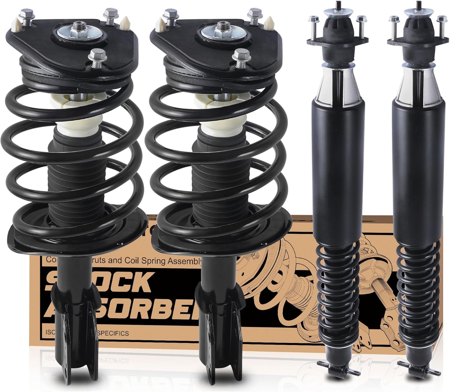 Photo 1 of KUIPERAUTO Front + Rear Strut Shocks Assembly Compatible with 2006-2011 Buick Lucerne Cadillac Dts 172321 4PCS
