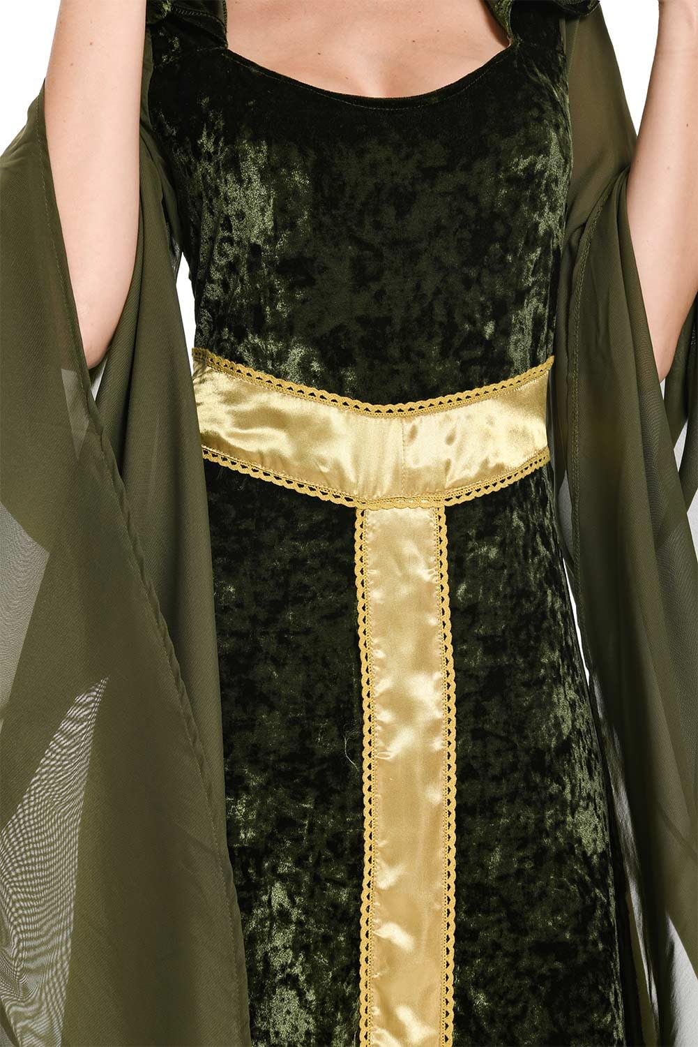 Costume da strega medievale rinascimentale, da donna, tradizionale, vittoriano, per Halloween e Carnevale