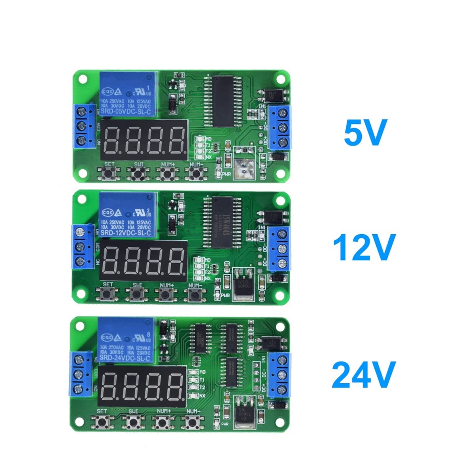 Parti e ricambi TZT CE030 DC 5V 12V 24V Multifunzione Relè Ritardo Interruttore Orario Accensione/Spegnimento Modulo PLC (Size : CE030 24V)