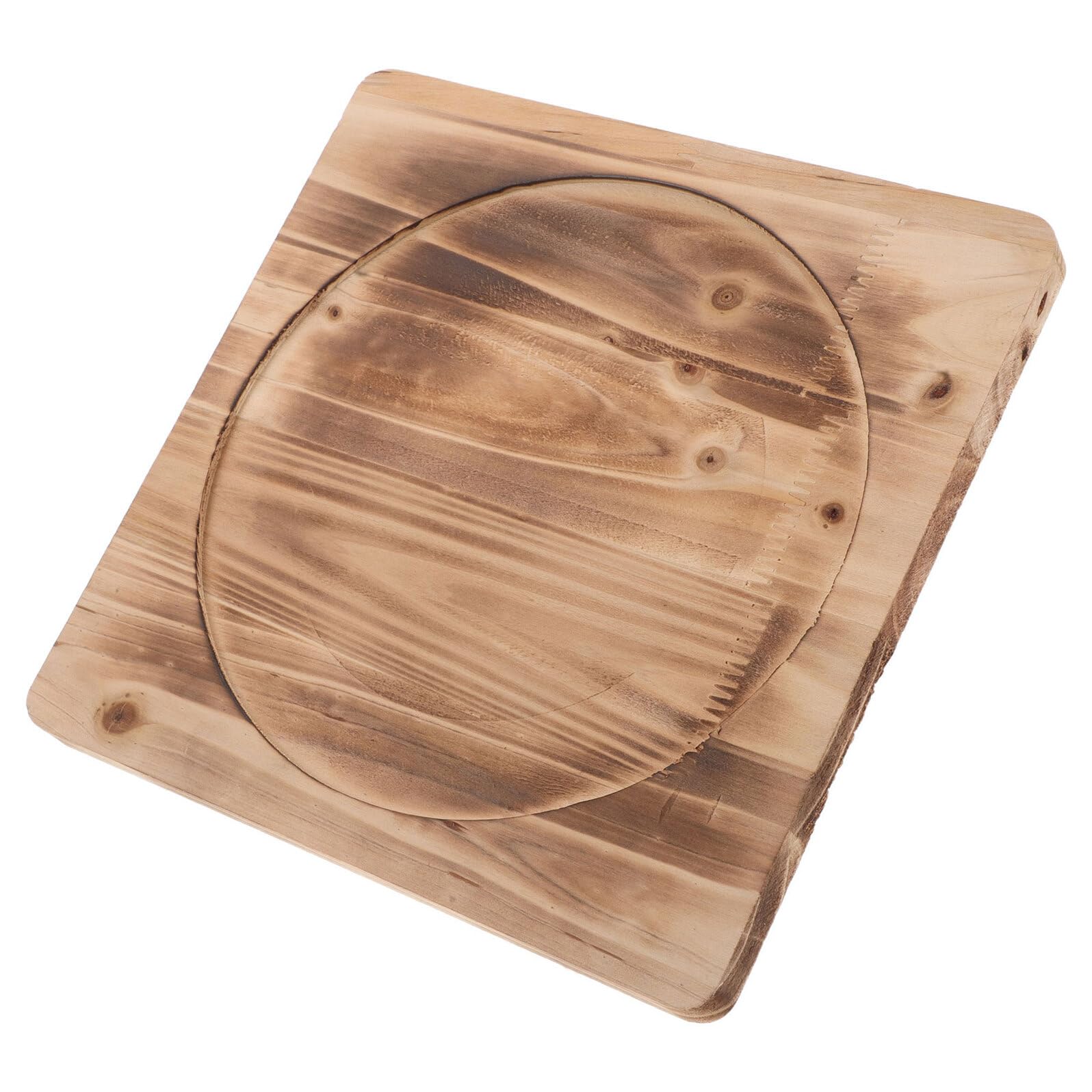 Support portable barbecue et dessous de plat bois carré extérieur