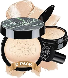 Mushroom Head Air Cushion CC Cream - BB Cream Face Makeup Foundation for Mature Skin Moisturizing Concealer Brighten Long-...