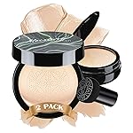 Mushroom Head Air Cushion CC Cream - BB Cream Face Makeup Foundation for Mature Skin Moisturizing Concealer Brighten Long-Lasting, Even Skin Tone for All Skin Types (2PCS Ivory)