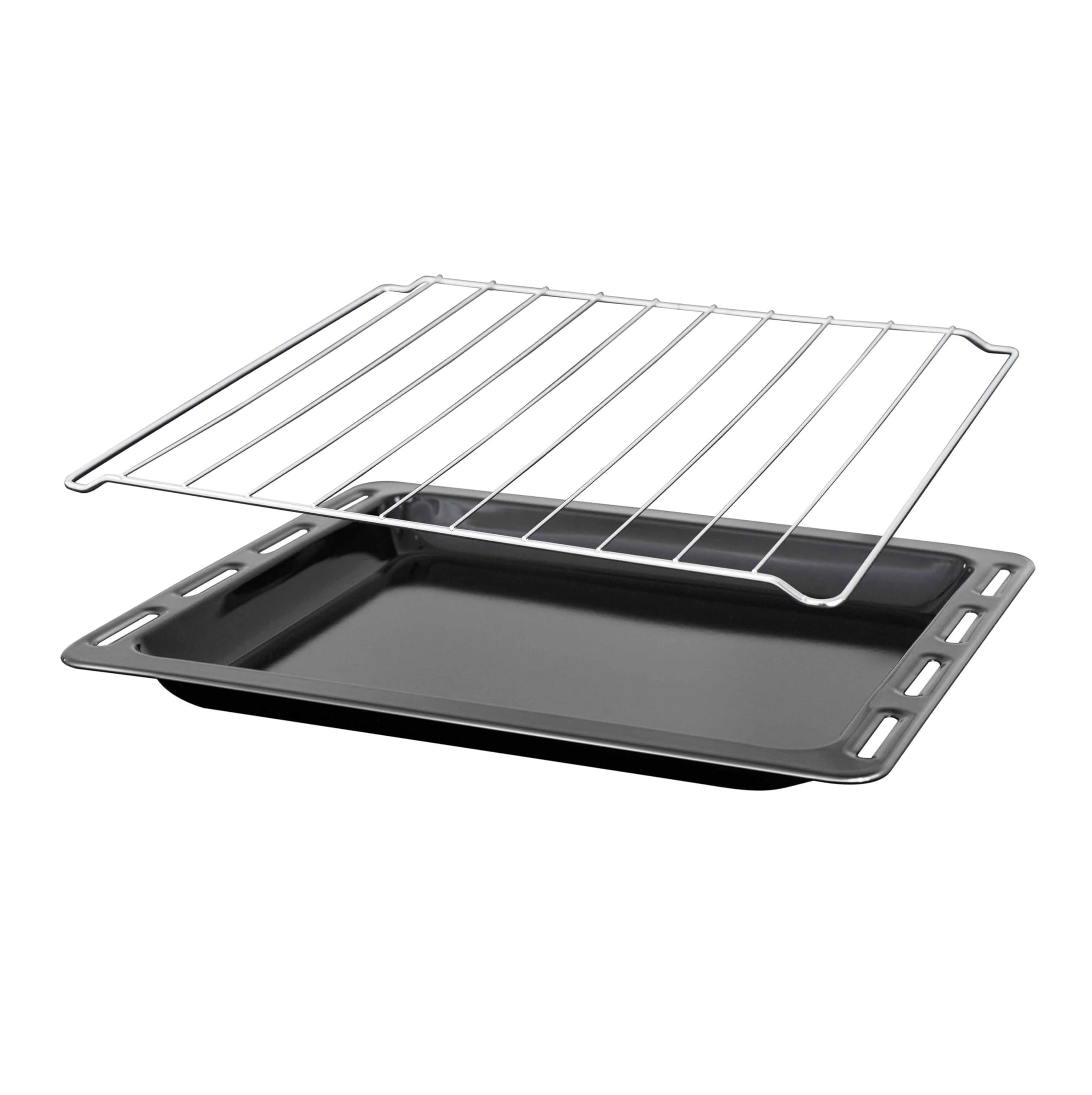 Forno Elettrico Ventilato, 38 Litri, Pareti Smaltate, Doppio Vetro, Timer 90 Minuti, 5 Livelli di Cottura,1300W, con Griglia Metallo e Leccarda Smaltata, Termostato 0-230°C